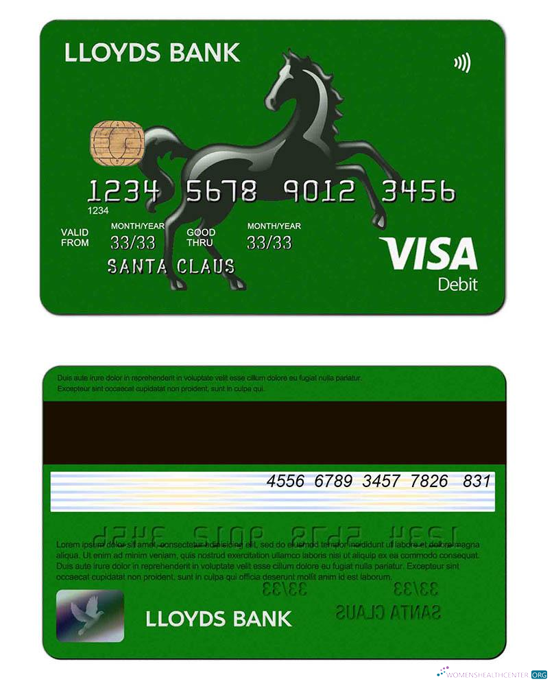 Download United Kingdom Lloyds credit card visa Photoshop template